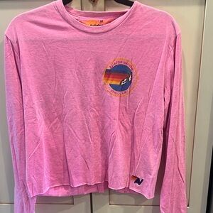 Aviator Nation  Pink Long Sleeve Tee